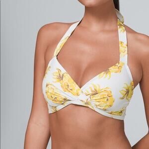 White House Black Market Underwire Pineapple Bikini Swim Top Size XS